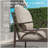 70" 3-Seat All-Weather Metal Patio Sofa with Beige Cushions, Khaki Frame-2121090571