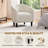 Upholstered Solid Wood Barrel Accent Club Chair-1258697766