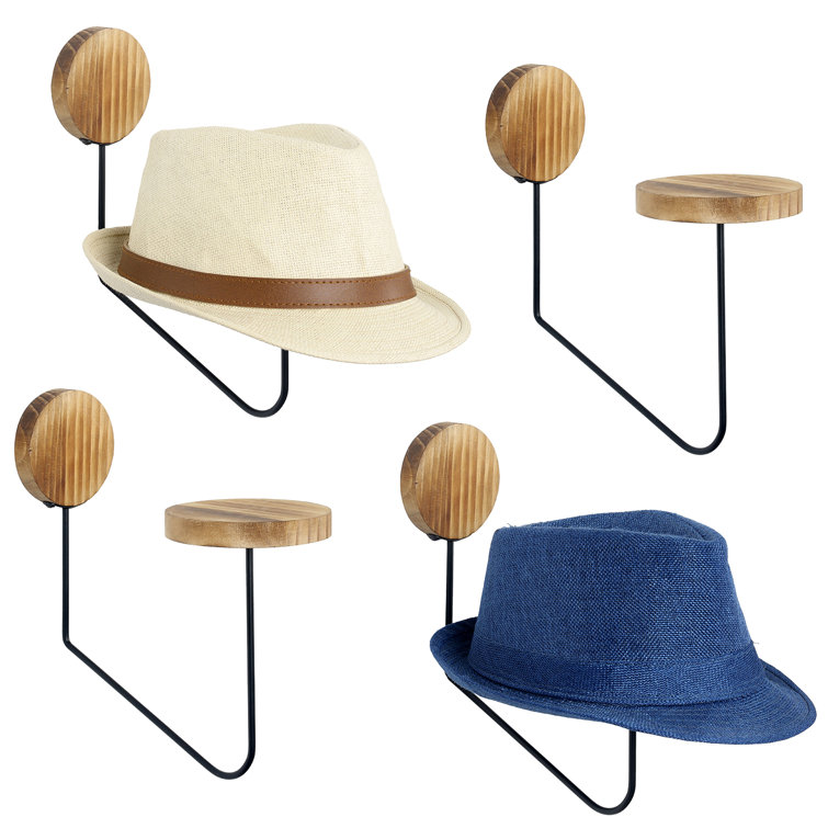 Latitude Run® Wall Mounted Hat Rack in Black/Brown & Reviews