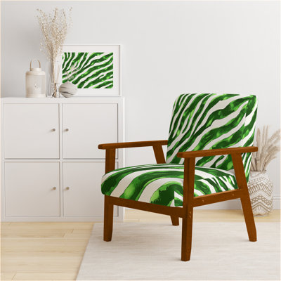 Chaise à accoudoirs rembourrée Zebra