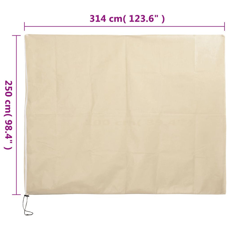  Ensemble de housse en molleton Plant 10 pièces beige, H 98,4 po x l 123,6 po, Beige, 10
