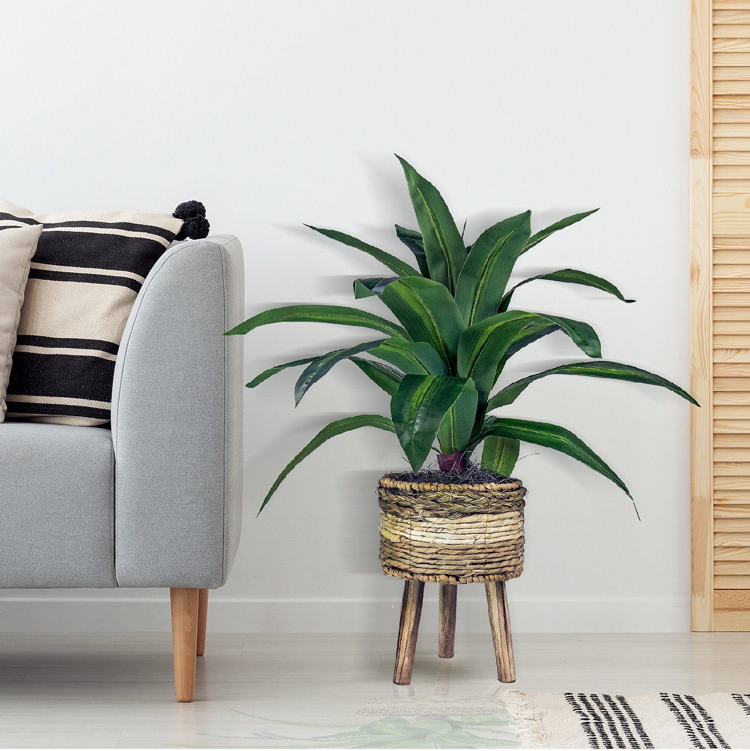 Dovecove Callender 17.50" Artificial Dracaena Plant in Basket & Reviews | Wayfair