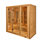 Sauna infrarouge d'intérieur en cèdre pour 4 personnes avec 10 chauffages infrarouges lointains, thérapie par lumière rouge et chromothérapie