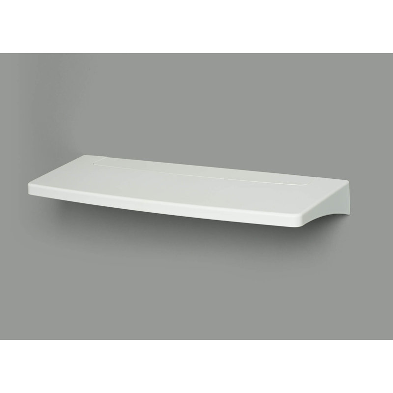 Tablette murale pliante en PVC Homestyle 2,25 po x 9 po x 22 po, Blanc
