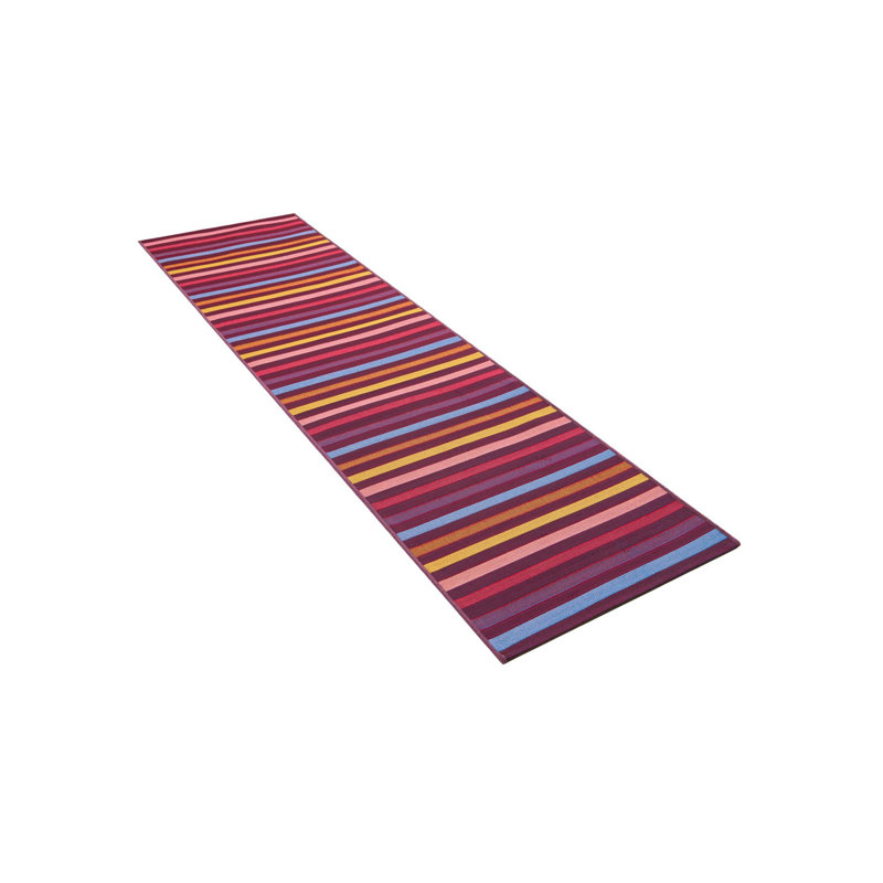 Tapis intérieur / extérieur en polypropylène tissé à la machine à rayures bleues / rouges Grierson
