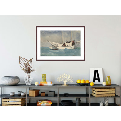 Key West Hauling Anchor by Winslow Homer -Framed Giclee Print
