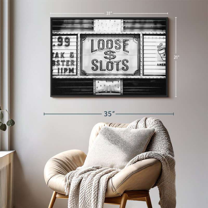 «Loose Dollar Machines à sous», H 21 po x l 31 po
