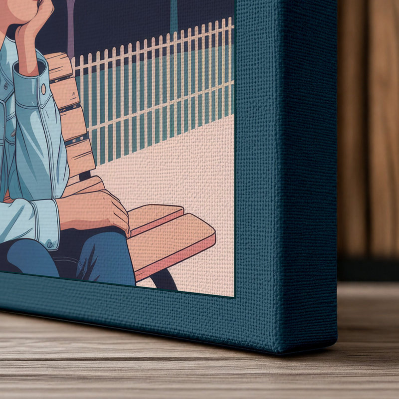 Print, 18x12 - 45.7 x 30.5 cm, Teal Border