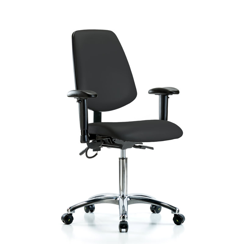 Preston Task Chair, Black, Casters, Included