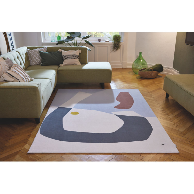 Carpet Shapes in Blue/White, Rectangle 160 x 230cm