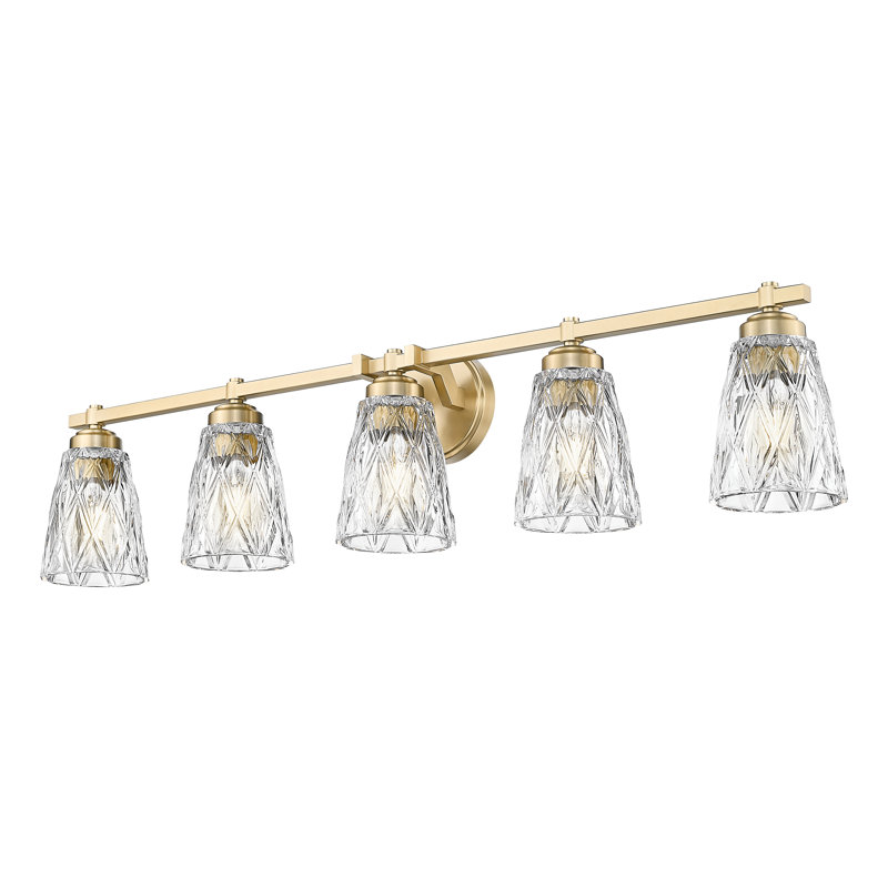 Ensemble de meuble-lavabo 5 lumières Andree, Doré, H 9 po x l 40 po x P 6,25 po, 5 lumières