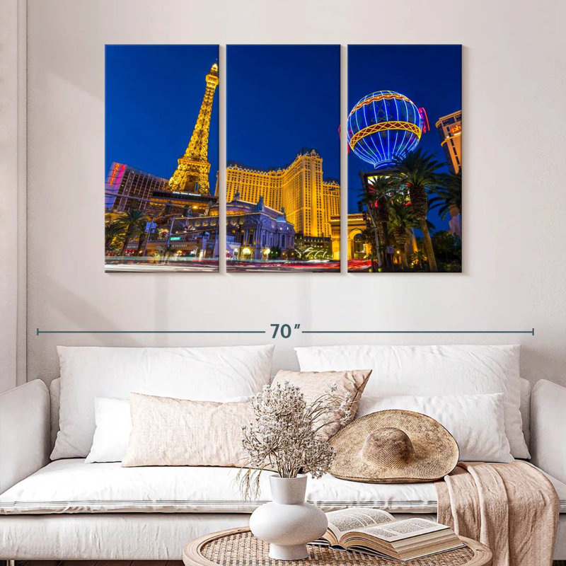 Sebbie Las Vegas Paris lumières, H 32 po x l 50 po