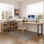 Bureaux en bois massif en L Burlywood-107625009-107625007