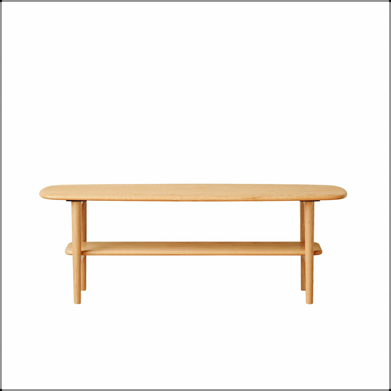 Table basse en bois massif avec tablette de rangement pour bureau à domicile et salon