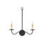 Saxon Double-Light Black Wall Sconce-1019814715