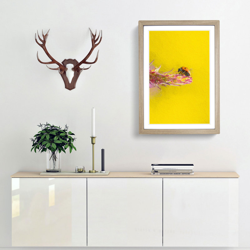 Ladybird - Picture Frame Painting Print, Oak Framed, 48cm H x 36cm W x 2cm D