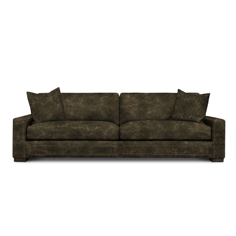 Downtown Cowboy Leather Sofa, Graphite (Coyote), Espresso