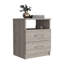Nightstand Olienza, Two Drawers, One Shelf, Light Grey Finish-172833042