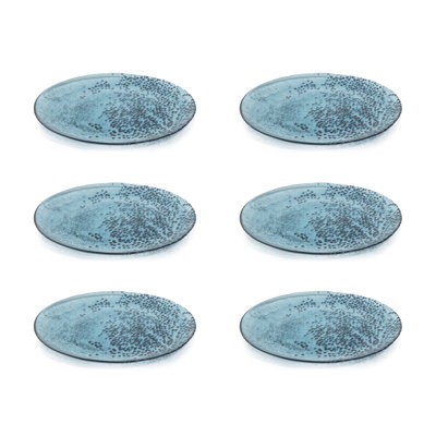 Ensemble de 6 assiettes en verre Dessia, 6 pièces