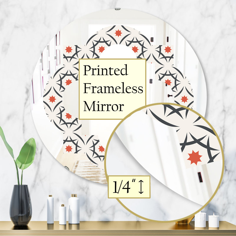 Miroir mural éclectique Quatrefoil, H 31,5 po x l po