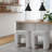 24" Boucle Counter Stool,Modern Bar Stool  With Footrest-565984469