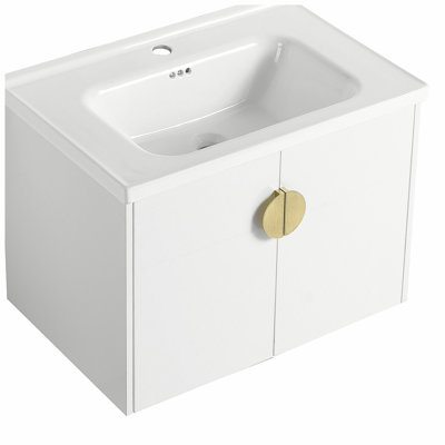 Meuble-lavabo de 28 pouces inclus dans le lavabo, convenant aux petites salles de bain