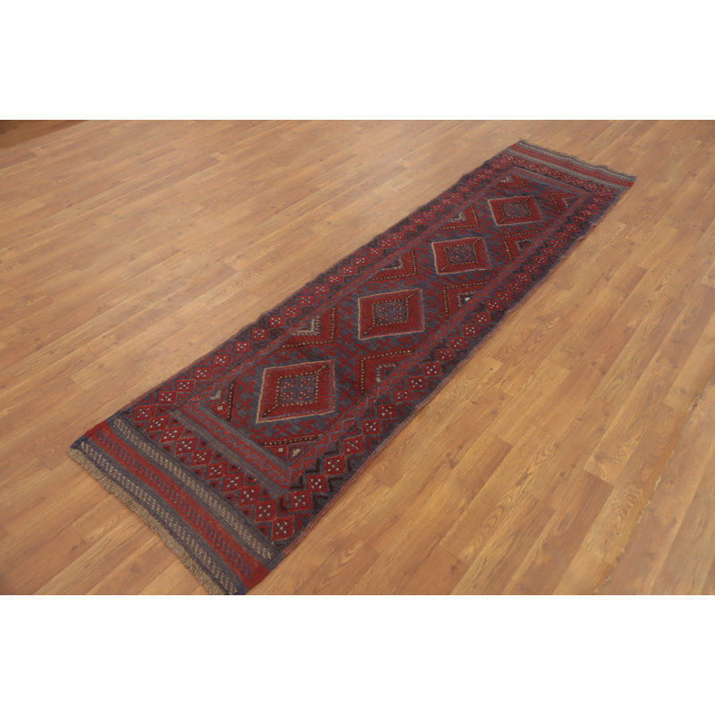 Tapis rouge et bleu Tribal Traditional