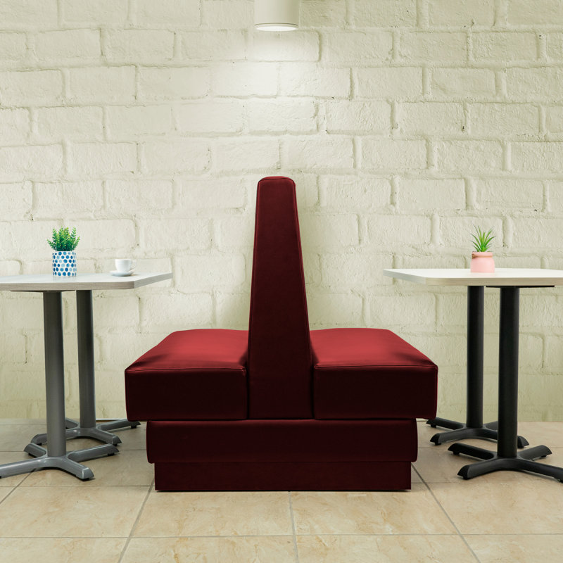 Double-Sided Restaurant Booth Seating, Red