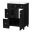 Armoire de salle de bain avec lavabo en céramique, 2 tiroirs, 1 porte-11904987