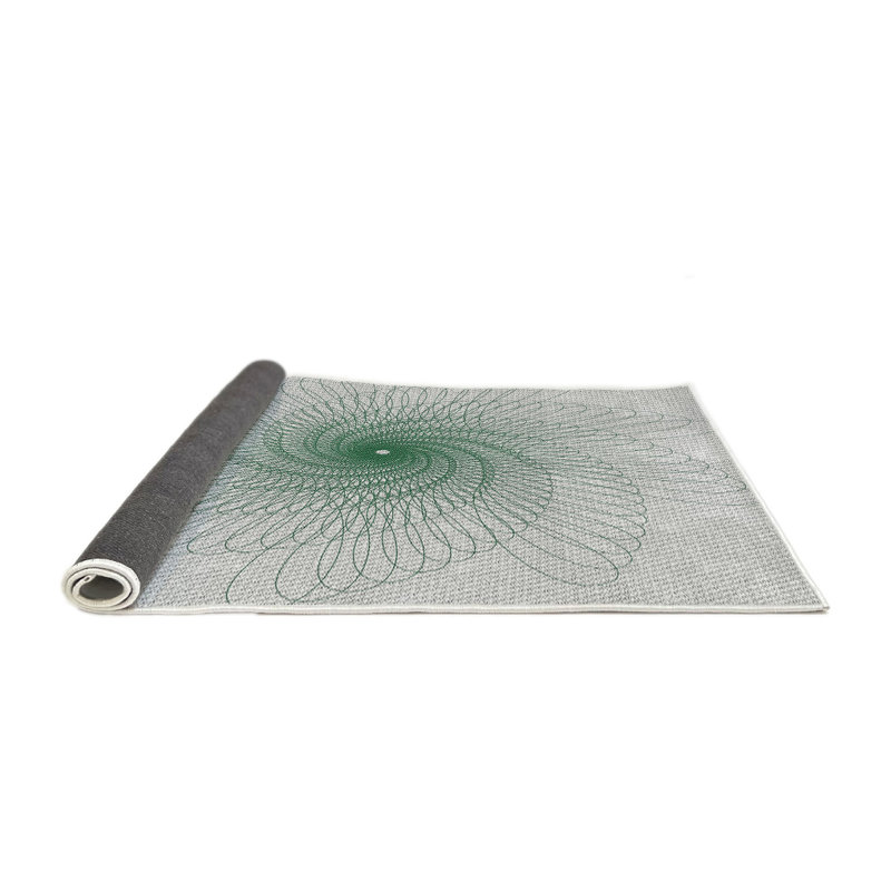 Tapis de zone verte à motif, Rond 8 pi