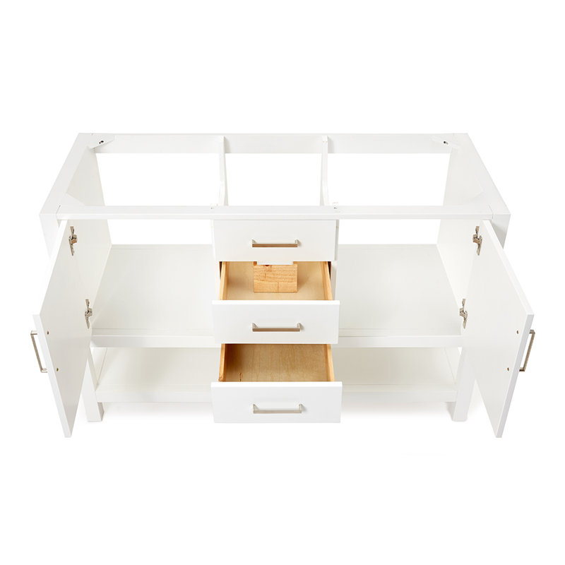 Bayhill 54'' W Single Bathroom Vanity Base, White