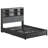 Metal Bed Frame with Bookcase Headboard-954591