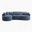 Boneless 124.5-Inch Modern Compressed Sofa With High-Resilience Sponge And Plush Chenille Upholstery For Ultimate Comfort.-1285278873