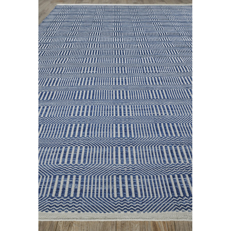 Naples Geometric Area Rug, Rectangle 5' x 8', Blue