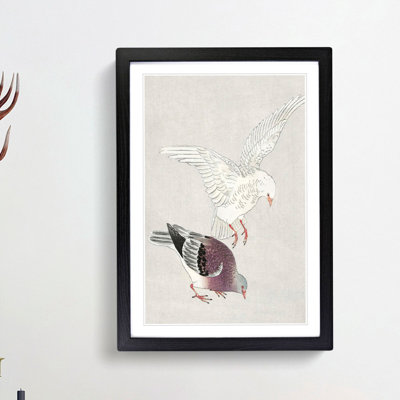 Two Pigeons by Ohara Koson - Picture Frame Painting Print