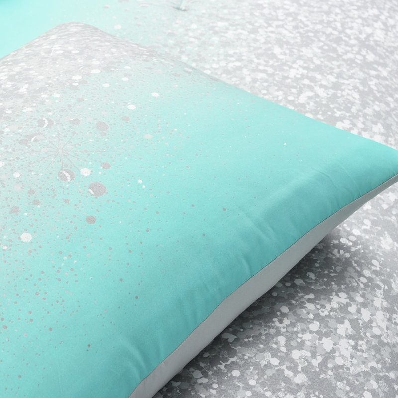 Édredon en microfibre 2 pièces , Édredon double / grand + 2 taies décoratives, Turquoise