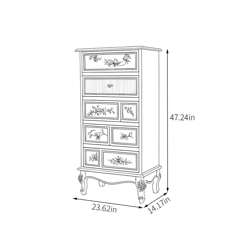 Elegant multi-purpose painted accent chest