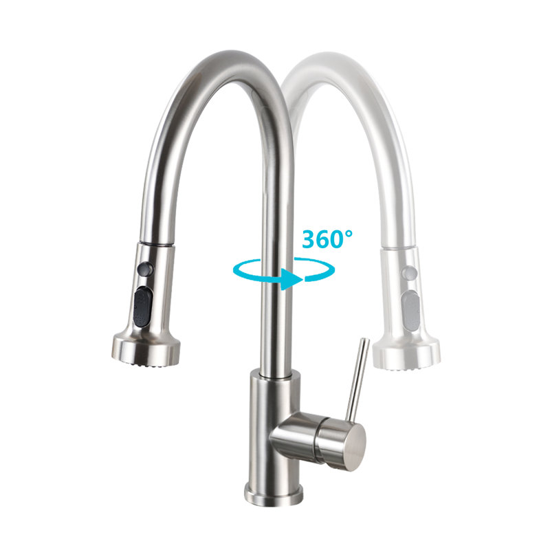 KISRAIS Pull Down Kitchen Faucet with Soap Dispenser