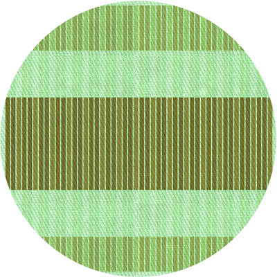 Tapis vert en laine à rayures Hyde