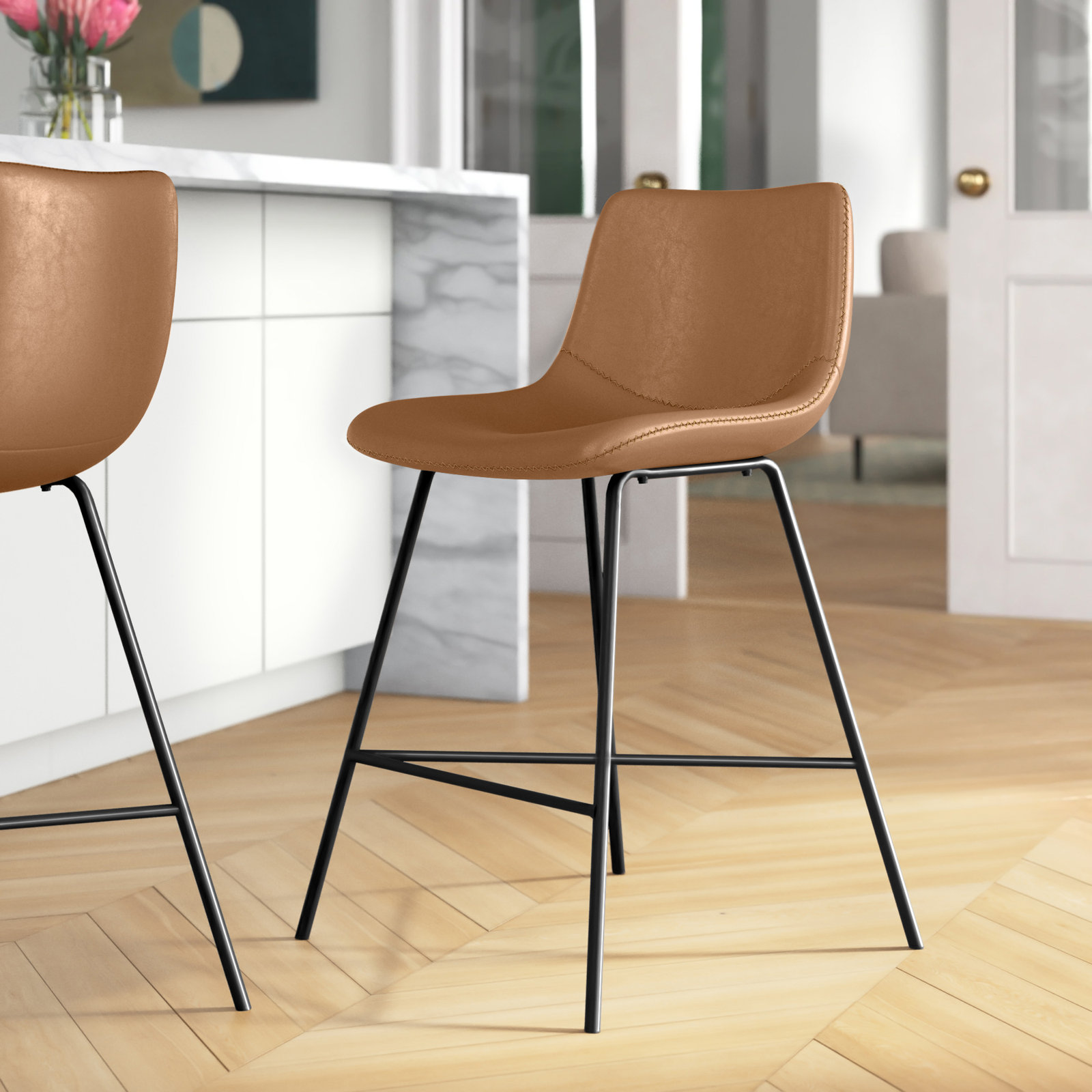 Brinley 24" Bar Stool, Tan