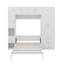 Lit escamotable simple avec casiers et armoires