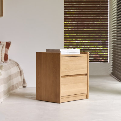 Arto 45cm W Solid Wood Bedside Table
