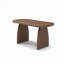 Table basse moderne en bois massif minimaliste, table basse de salon ovale, table d'appoint à base courbée créative-723794947
