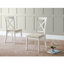 Batchelder Upholstered Cross Back Side Chair in Ivory