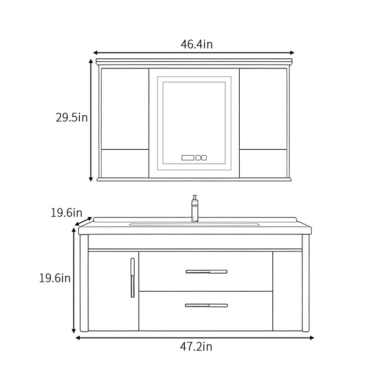 High-end retro and simple bathroom cabinet