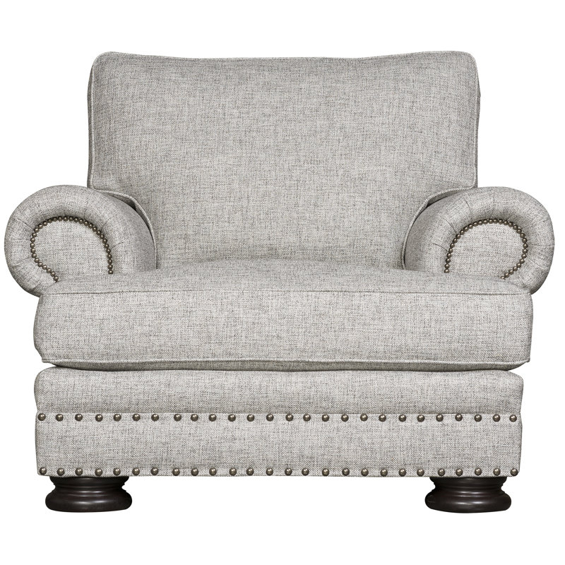 Foster Armchair, Light Grey Polyester