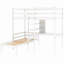 Lit mezzanine convertible avec bureau en L