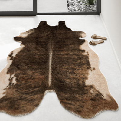 Tapis beige / brun à motif abstrait Hermann