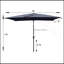 Parasol d'extérieur imperméable polyvalent 6 x 9 pi avec manivelle et bouton poussoir inclinable sans rabat pour le jardin, la piscine et le marché-518152131