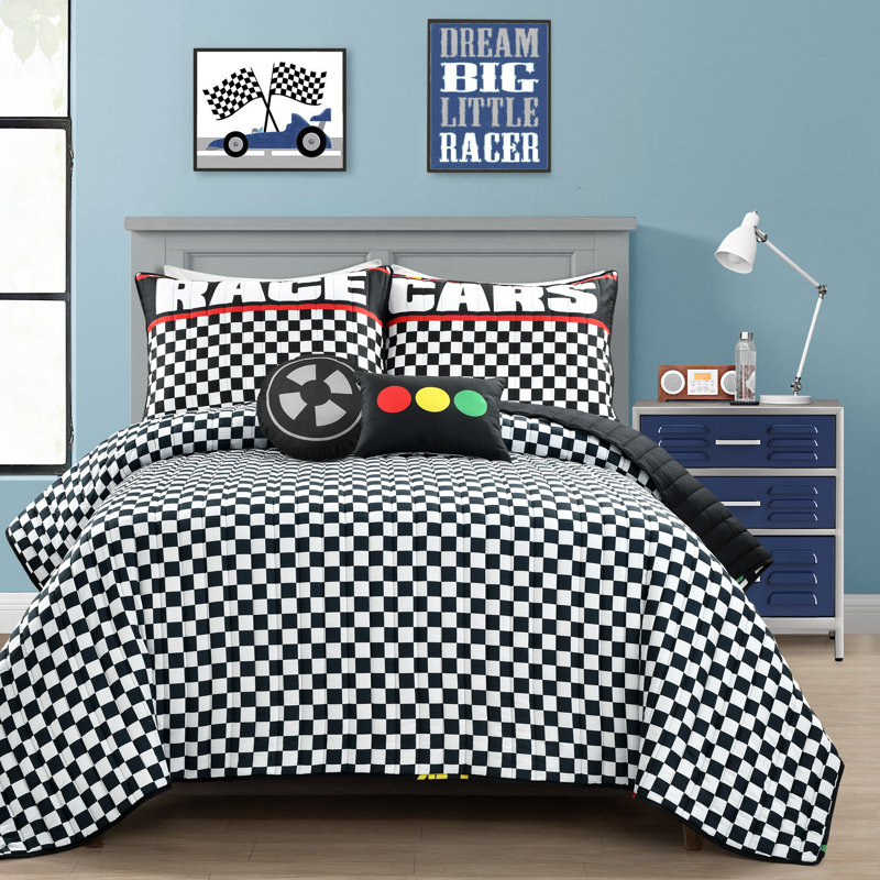 Ensemble de courtepointe réversible Racing Cars